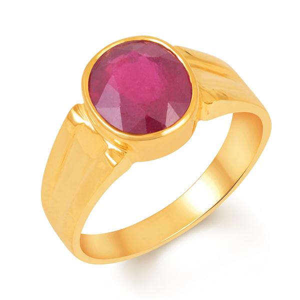 Gold ruby gemstone ring