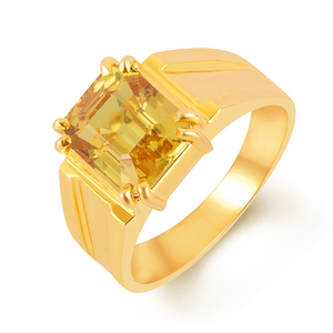 Yellow sapphire pukhraj ring