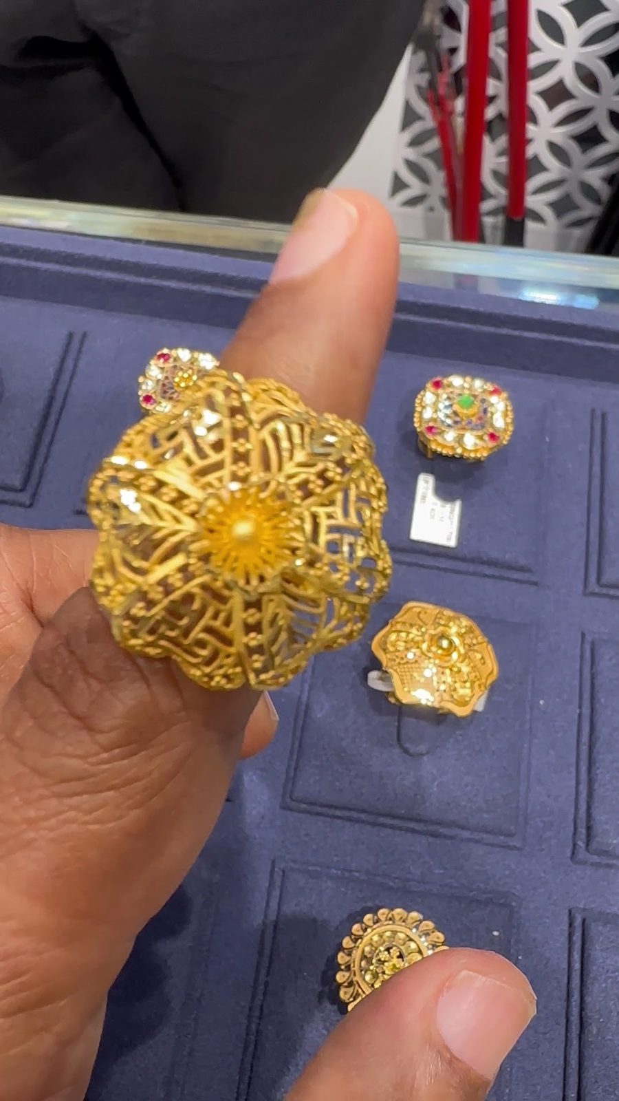 Gold filigree ring